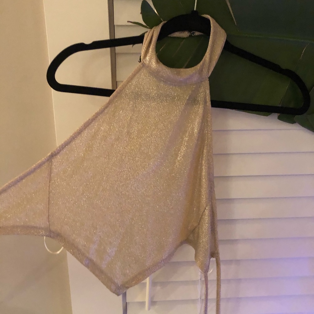 nordstrom top shop bandana sparkle crop top